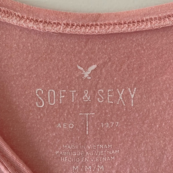 American Eagle Pink Floral Lace Tank - Picture 3 of 3